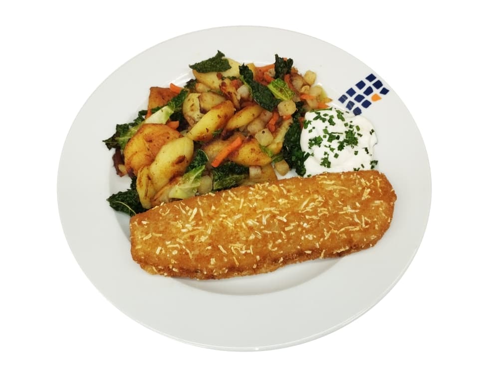 Backfisch in Kartoffelkruste