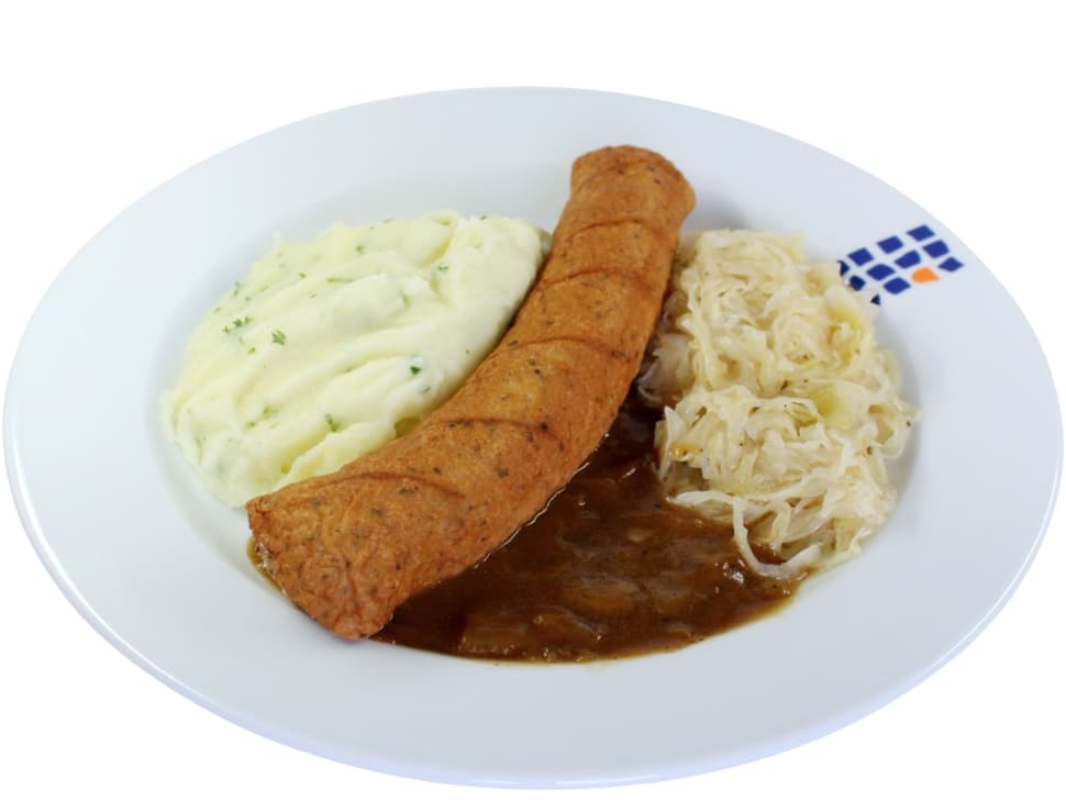 Bratwurst mit Zwiebelsauce