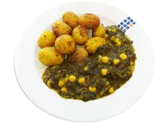 Kichererbsen-Spinat-Curry mit Ananas